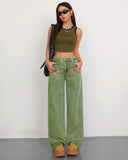 Flvsun-Wide Leg Jeans for Women Casual High Waist Baggy Jeans Denim Pants