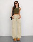 Flvsun-Wide Leg Jeans for Women Casual High Waist Baggy Jeans Denim Pants