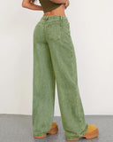 Flvsun-Wide Leg Jeans for Women Casual High Waist Baggy Jeans Denim Pants