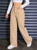 Flvsun-Women's Vintage-Inspired Straight Leg Jeans | Mid Waist, Lightweight
