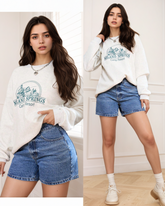 Flvsun-Women's Solid Color Simple Casual Denim Shorts, Summer Jorts