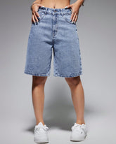 Flvsun-Women's Solid Color Simple Casual Denim Shorts For Summer