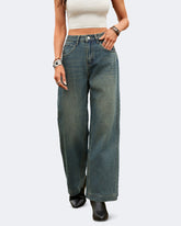 Flvsun-Women High Waist Baggy Jeans Vintage Wide Leg Jeans Loose Boyfriend Jeans Denim Pants Y2K