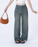 Flvsun-Women High Waist Baggy Jeans Vintage Wide Leg Jeans Loose Boyfriend Jeans Denim Pants Y2K