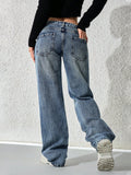Flvsun-Women's Fashionable Denim Jeans, Suitable For Summer