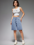 Flvsun-Women's Solid Color Simple Casual Denim Shorts For Summer