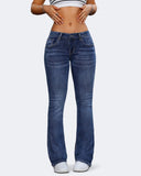 Flvsun-Fashionable Low Rise Slim Fit Flare Jeans - Soft stretch denim
