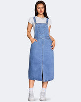 Flvsun-Women's Classic Denim Overalls Skirt with Adjustable Straps