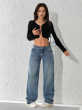 Flvsun-Women's Fashionable Denim Jeans, Suitable For Summer