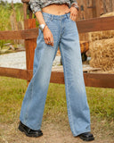 Flvsun-Women's Wide Leg Jeans Low Waisted Baggy Jeans Casual Loose Straight Leg Jeans Denim Pants Y2K