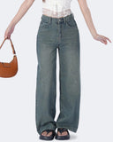 Flvsun-Women High Waist Baggy Jeans Vintage Wide Leg Jeans Loose Boyfriend Jeans Denim Pants Y2K