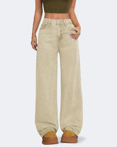 Flvsun-Wide Leg Jeans for Women Casual High Waist Baggy Jeans Denim Pants