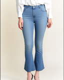 Flvsun-Plus Size High-Waisted Flare Jeans - Vintage Stretch Denim, Slim-Fit Casual Goddess Pants that Lift & Lengthen