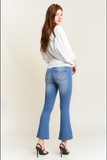 Flvsun-Plus Size High-Waisted Flare Jeans - Vintage Stretch Denim, Slim-Fit Casual Goddess Pants that Lift & Lengthen