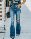 Flvsun-Women'S Jeans 2025 High Waist Stretch Slightly Flared Jeans Women'S Trousers