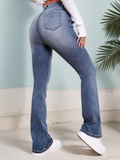Flvsun-Women's High-Waisted Belly-Cinching Jeans - Stretch Skinny Pants with Drawstring Waist