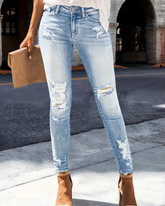 Flvsun-Women's Jeans Women's High Elastic Slim Fit Casual All-Matching Comfortable Jeans