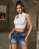 Flvsun-2025 Summer Women's Sexy Slim-Fit Denim Shorts - Ultra Short & Flattering