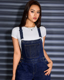 Flvsun-Womens Overalls Denim Straight Wide Leg Jeans Denim Overalls with Adjustable Straps