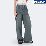 Flvsun-Women High Waist Baggy Jeans Vintage Wide Leg Jeans Loose Boyfriend Jeans Denim Pants Y2K