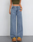 Flvsun-Wide Leg Jeans for Women Casual High Waist Baggy Jeans Denim Pants