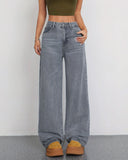 Flvsun-Wide Leg Jeans for Women Casual High Waist Baggy Jeans Denim Pants