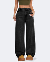 Flvsun-Wide Leg Jeans for Women Casual High Waist Baggy Jeans Denim Pants