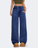 Flvsun-Wide Leg Jeans for Women Casual High Waist Baggy Jeans Denim Pants