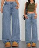 Flvsun-Wide Leg Jeans for Women Casual High Waist Baggy Jeans Denim Pants