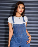 Flvsun-Womens Overalls Denim Straight Wide Leg Jeans Denim Overalls with Adjustable Straps