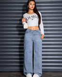 Flvsun-Womens High Waisted Straight Wide Leg Jeans Casual Loose Lightweight Y2k Boyfriend Denim Pants for Women.