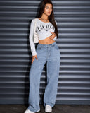 Flvsun-Womens High Waisted Straight Wide Leg Jeans Casual Loose Lightweight Y2k Boyfriend Denim Pants for Women.