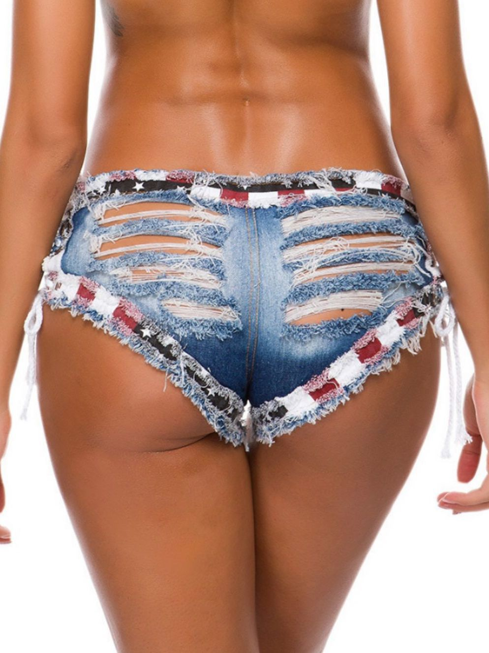 Flvsun-2025 Women's Sexy Jeans, Low-Rise Denim Shorts, Ripped Hot Pants – New Summer Fashion