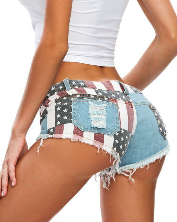 Flvsun-2025 New Summer Women's Low-Rise Jeans & Denim Shorts – Sexy Hot Pants, Clubwear, Ripped Jeans