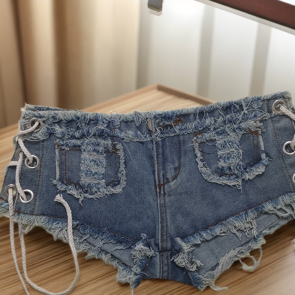 Flvsun-2025 New Summer Women's Low-Rise Denim Shorts - Sexy Hotpants