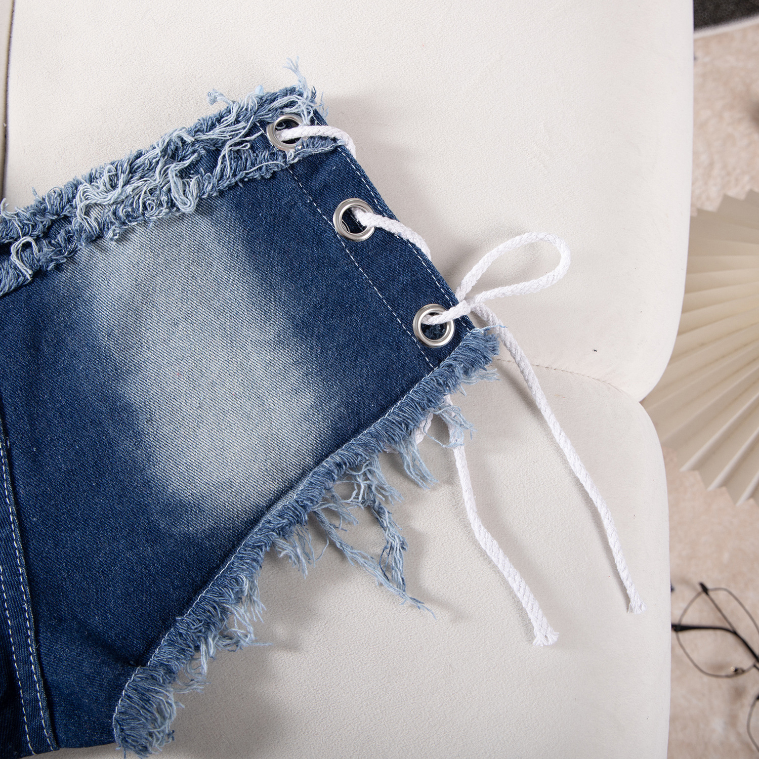 Flvsun-2025 New Summer Women's Low-Rise Denim Shorts - Sexy Hotpants