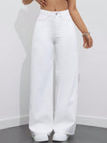 Flvsun-Wide Leg Jeans for Women Casual High Waist Baggy Jeans Denim Pants