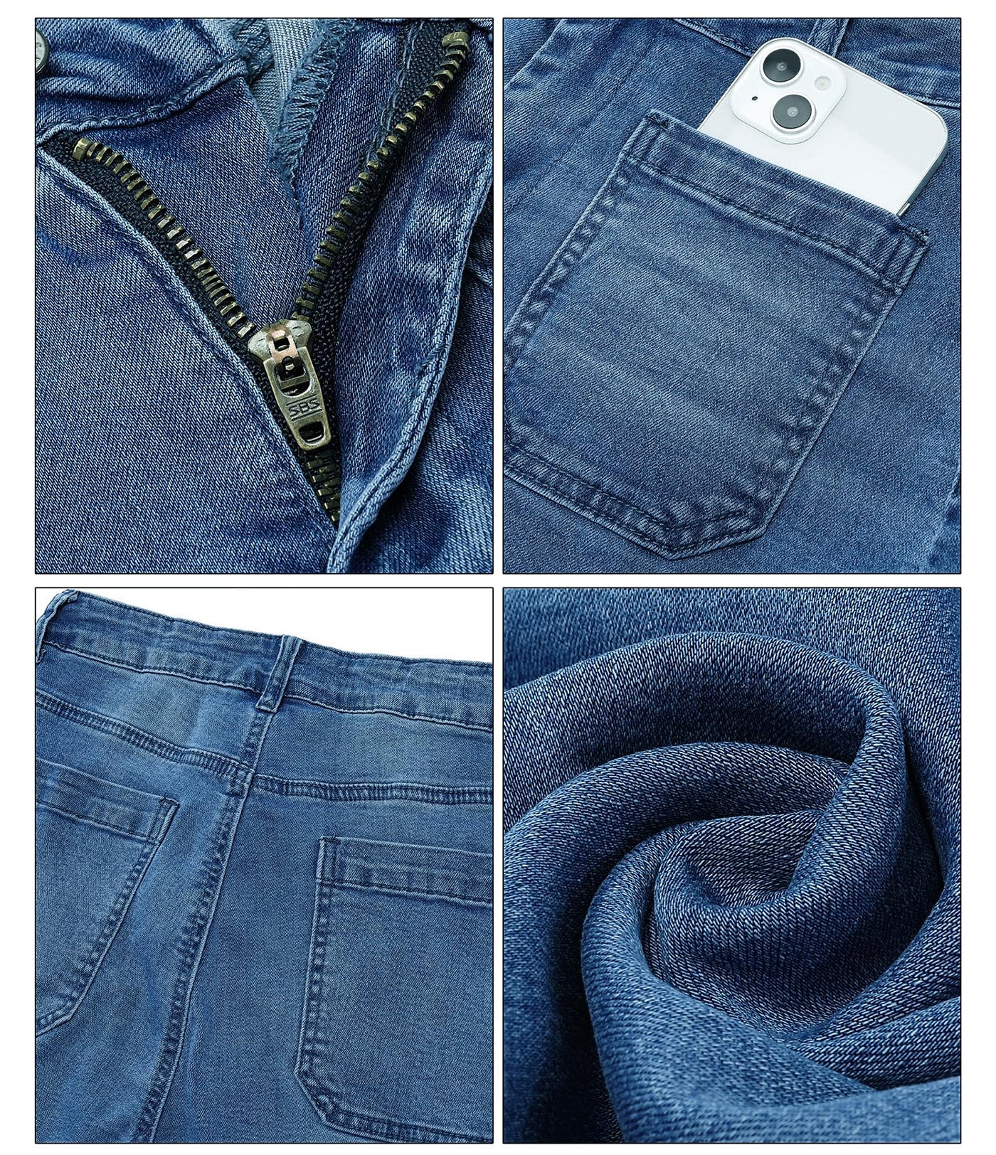 Flvsun-Womens Wide Leg High Waisted Sailor Jeans Trendy Cropped Baggy Denim Pants with Patch Pockets