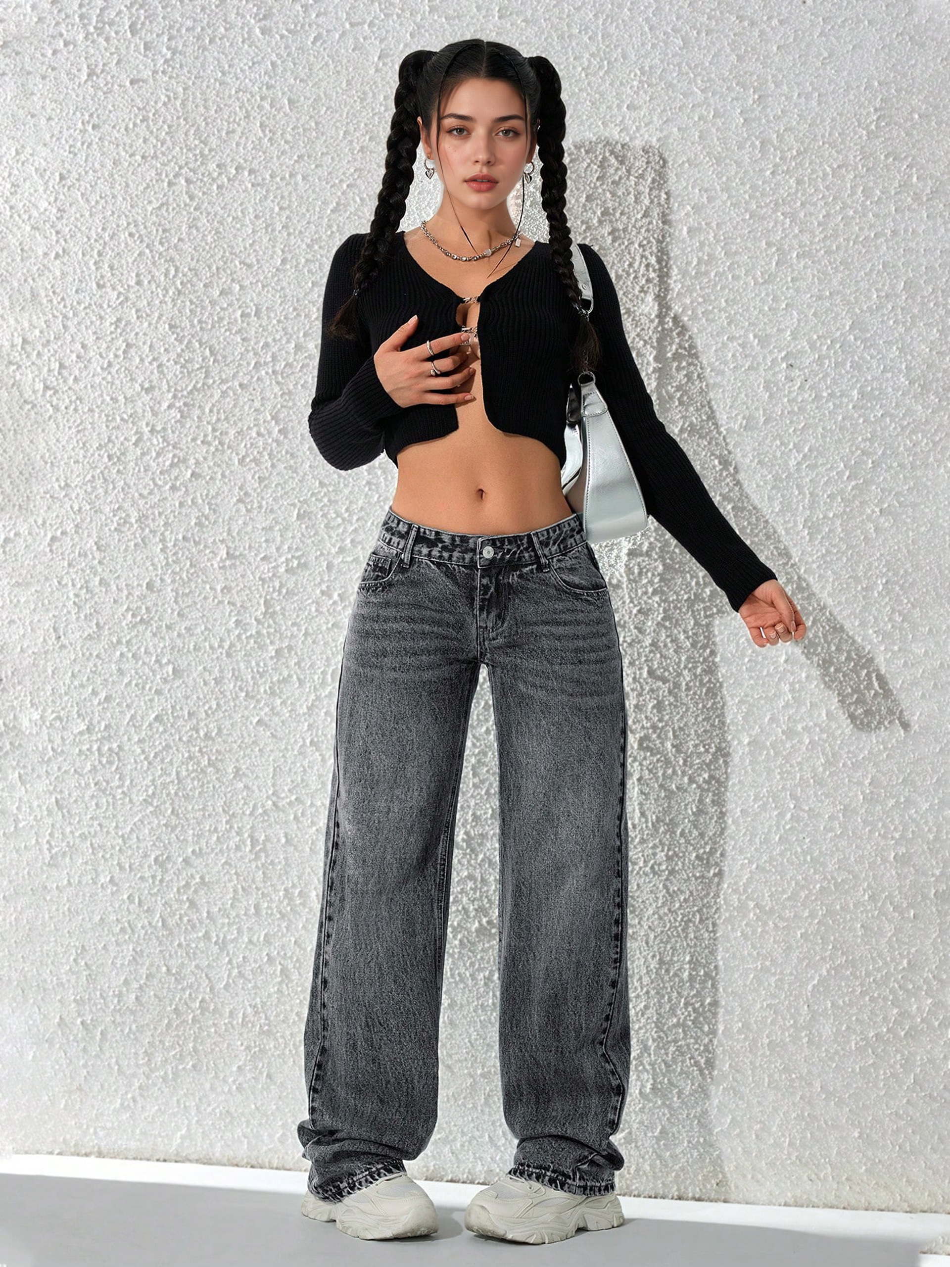 Flvsun-Women's Fashionable Denim Jeans, Suitable For Summer