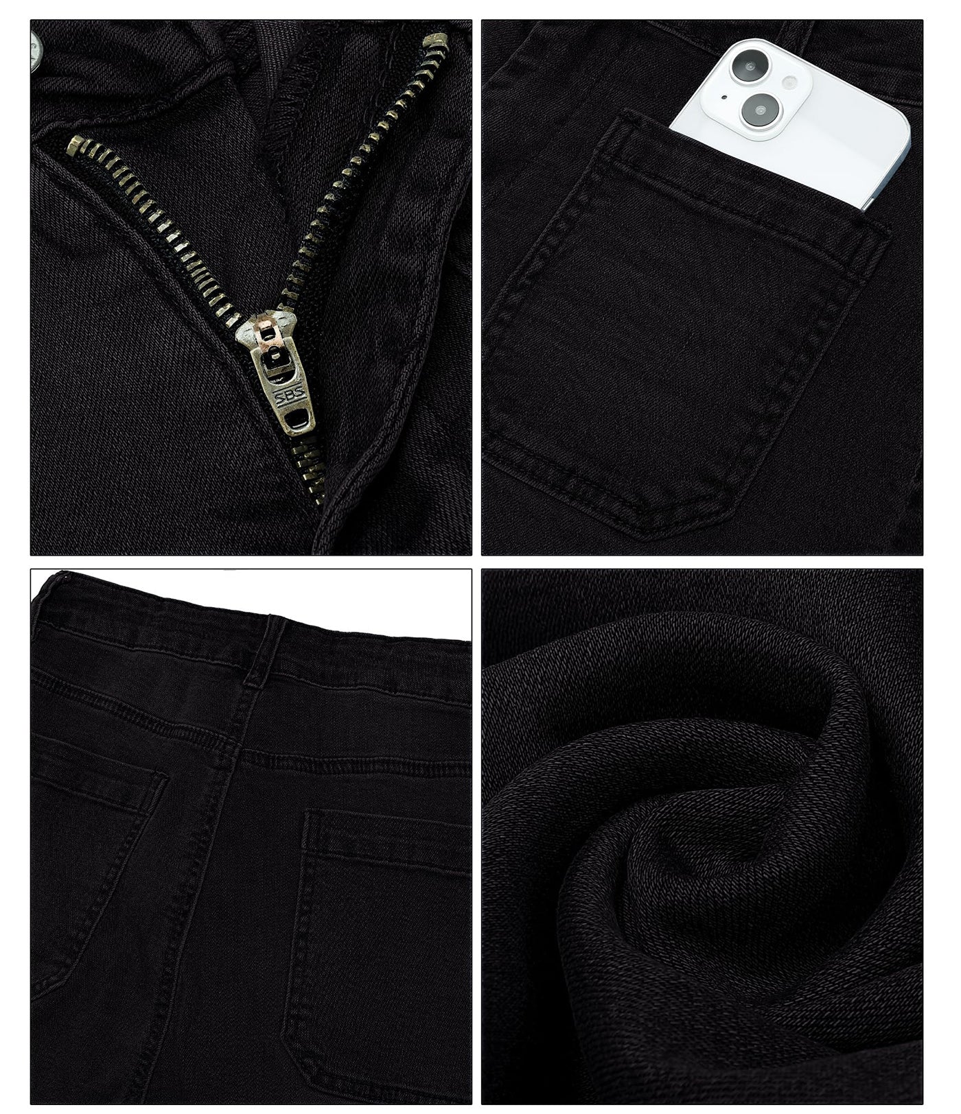 Flvsun-Womens Wide Leg High Waisted Sailor Jeans Trendy Cropped Baggy Denim Pants with Patch Pockets