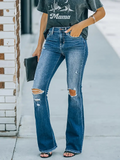 Flvsun-Women'S Jeans 2025 High Waist Stretch Slightly Flared Jeans Women'S Trousers
