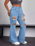 Flvsun-Plus Size Women's Mid-Rise Stretch Flare Pants - All-Season Comfort, Versatile & Figure-Flattering