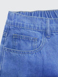 Flvsun-Plus Size Women's High-Waisted Cargo Pants: Elasticized Back Waistband, Straight Leg with Slant Pockets | Street & Casual Style